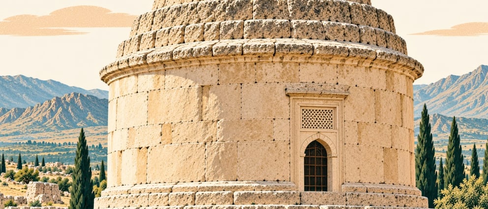 Cimcime Hatun Tomb Tower çizimi, Erzurum