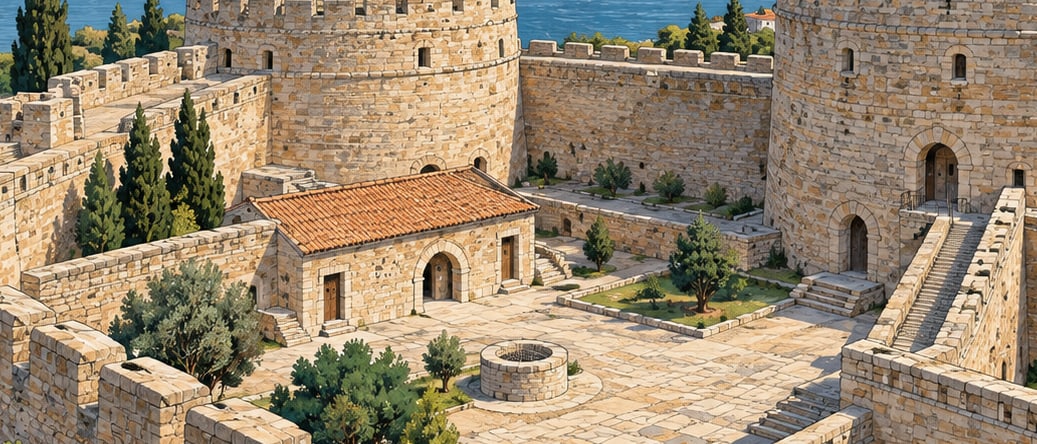Çimenlik Castle çizimi, Çanakkale
