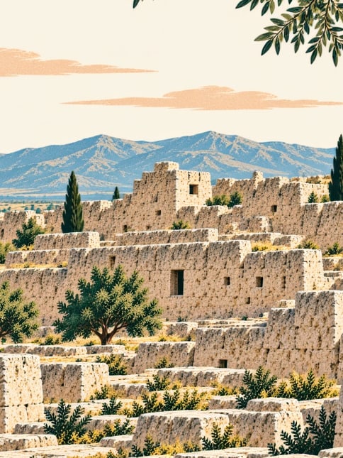Ilustración: Ciudadela interior de Cizre, Şırnak