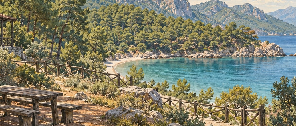 Çubucak Nature Park çizimi, Muğla