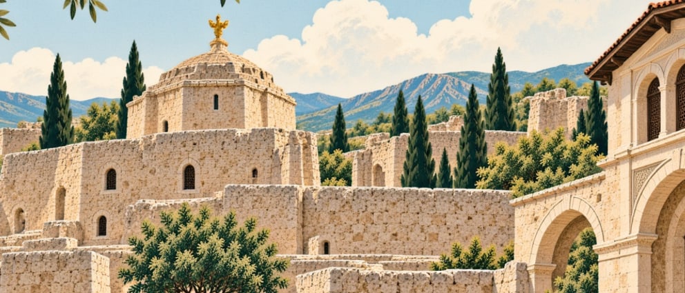 Çukur Caravanserai / Kütahya Caravanserai çizimi, Bursa