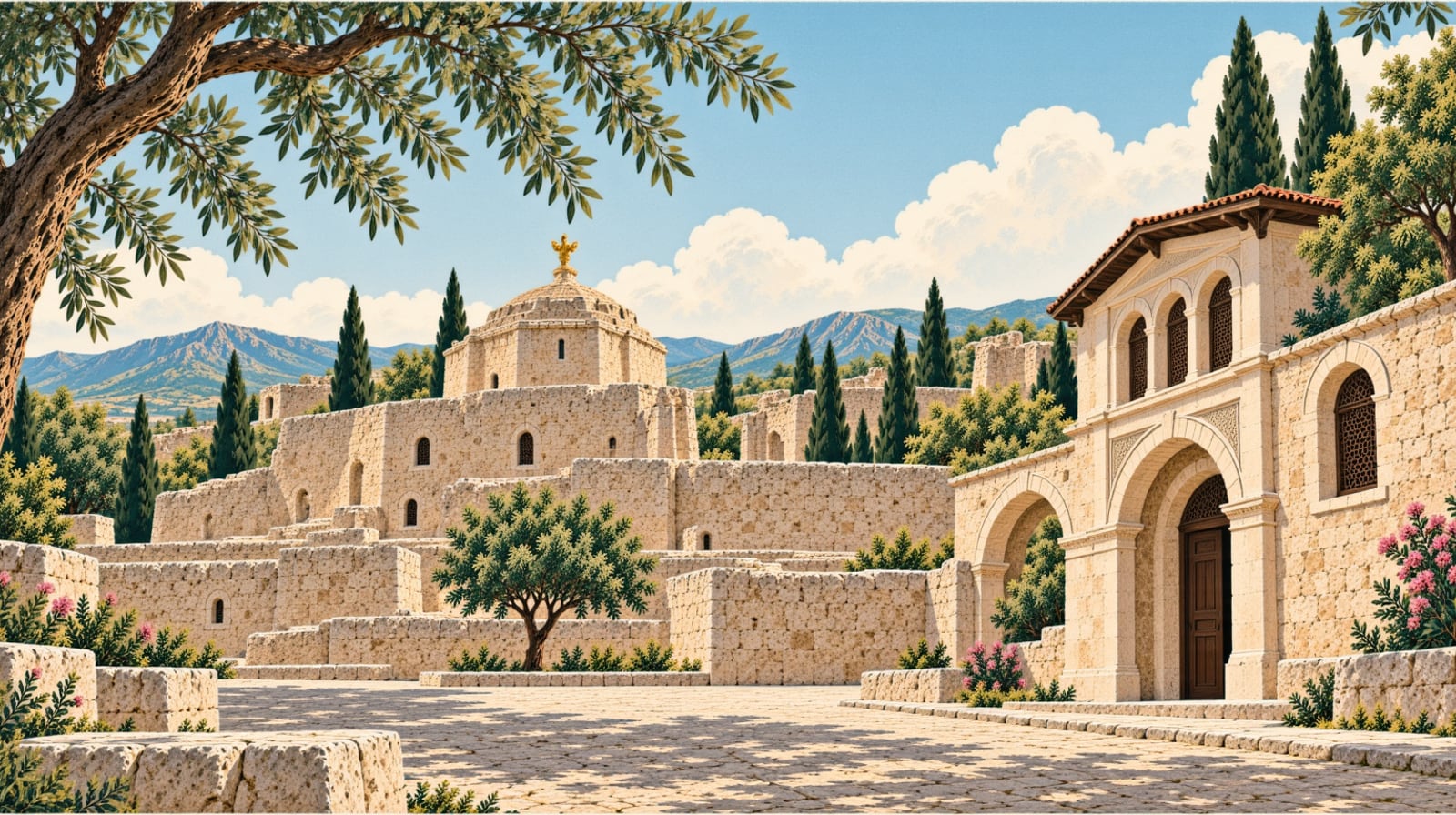Çukur Caravanserai / Kütahya Caravanserai çizimi, Bursa