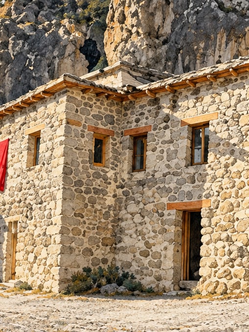 Zeichnung: Çukurca Tarihi Taş Evler, Hakkari