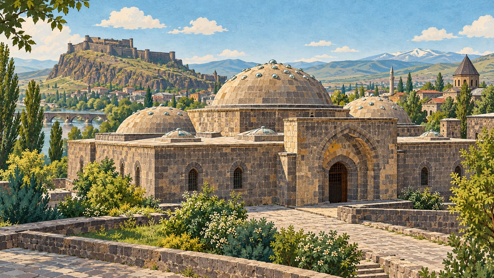 Cuma Bath / Asri Bath / Abidin Bath çizimi, Kars