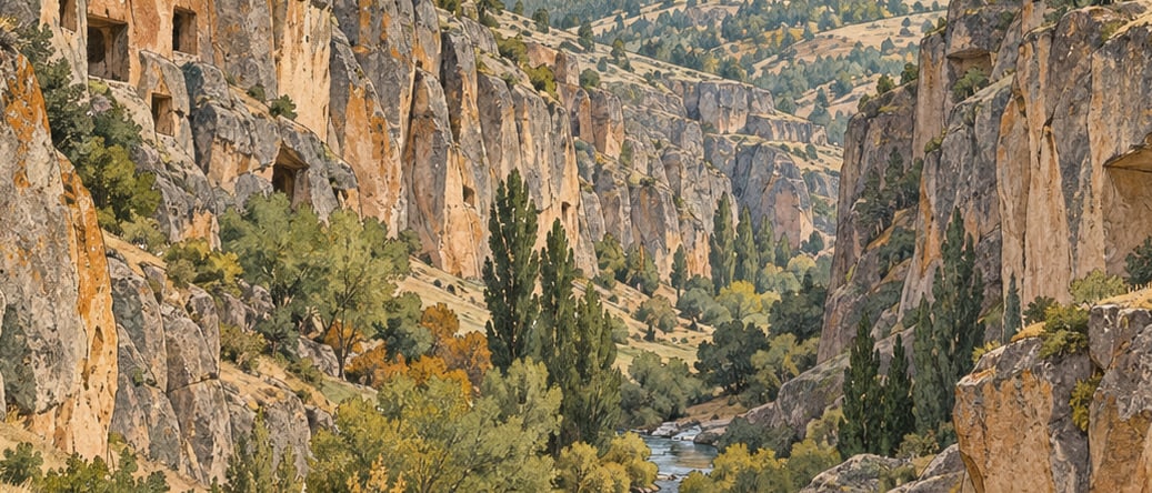 Dağlık Frigya Kümbet Valley çizimi, Eskişehir