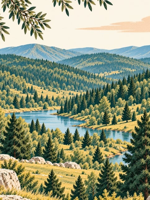 Ilustración: Parque Natural de Darıdere, Balıkesir
