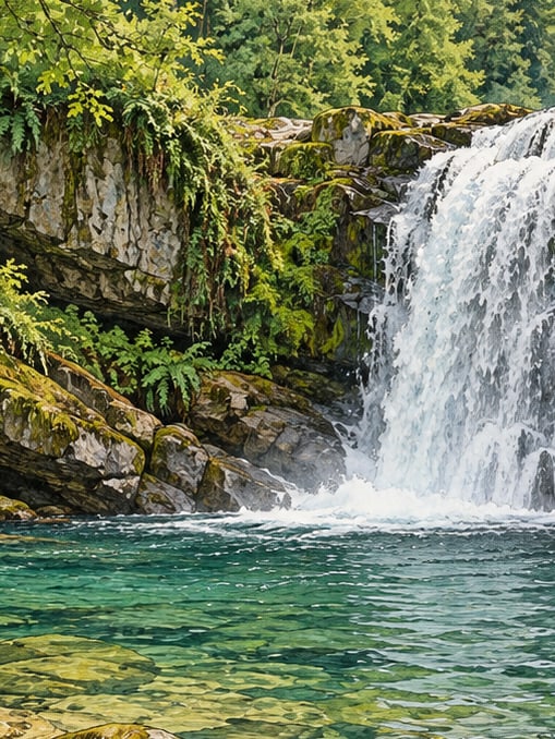 Ilustración: Cascada de Darkaya, Bolu