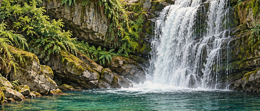 Darkaya Waterfall çizimi, Bolu