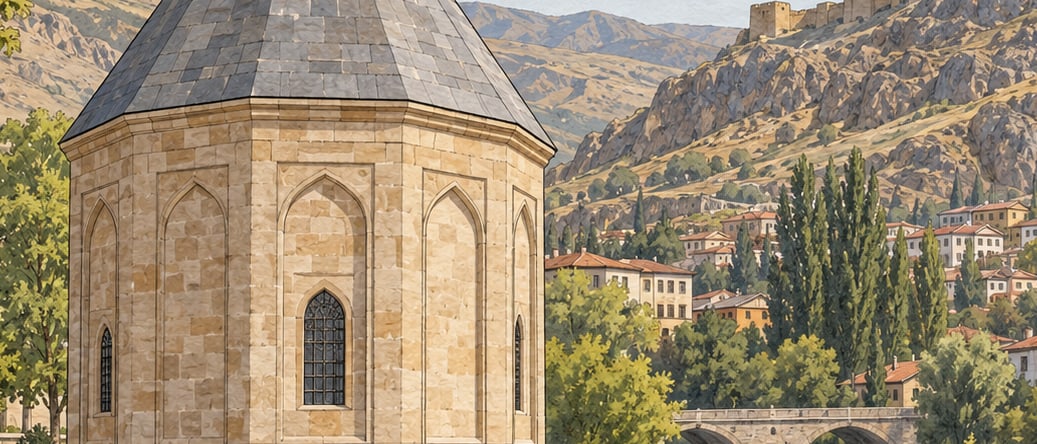 Dede Korkut Tomb Tower çizimi, Bayburt