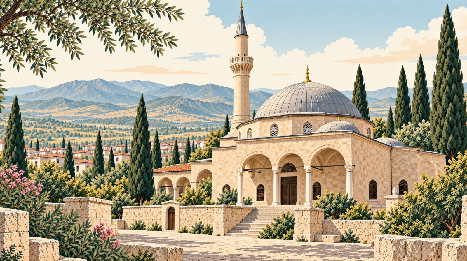 Defterdar Mustafa Paşa Mosque çizimi, Edirne