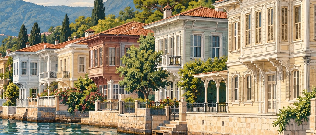 Değirmendere Yalı Evleri çizimi, Kocaeli