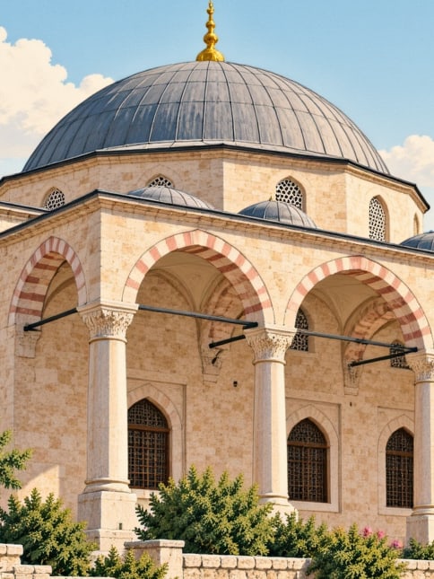 Ilustración: Mezquita de la aldea de Demirkapı, Rize