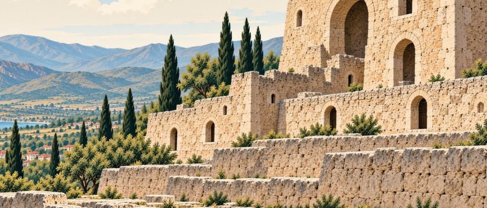 Demirli Castle çizimi, Afyonkarahisar