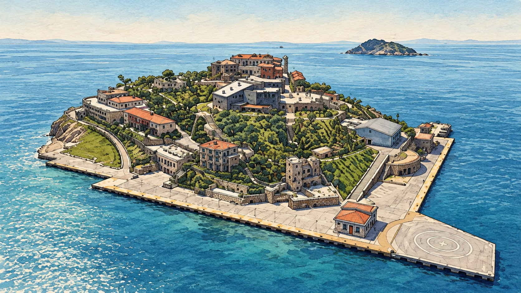 Democracy and Freedoms Island Museum Complex çizimi, İstanbul