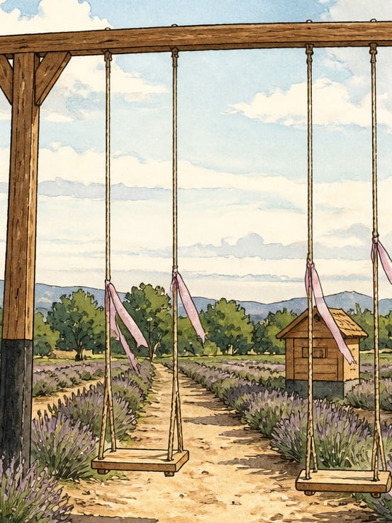 Ilustración: Jardines de tomillo, lavanda y salvia de Gözler, Denizli, Denizli