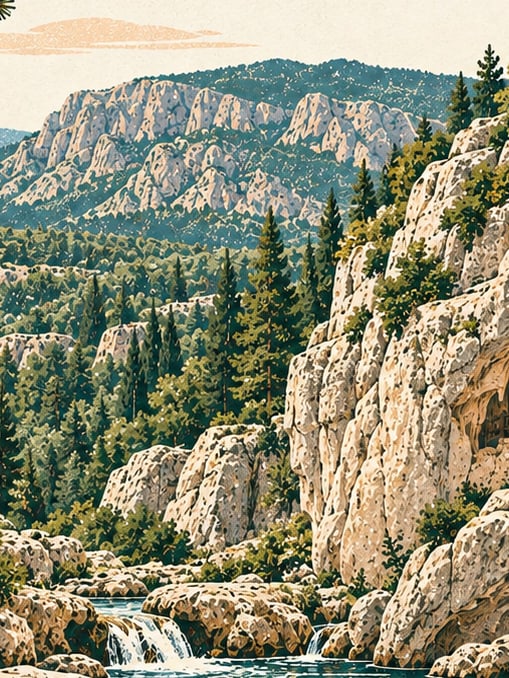 Ilustración: Parque Nacional de las Cuevas de Derebucak Çamlık, Konya