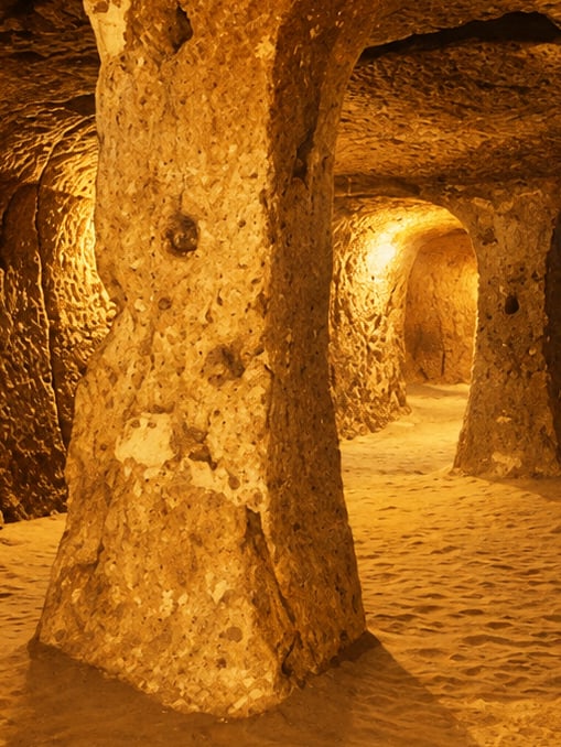 Derinkuyu Underground City çizimi, Nevşehir