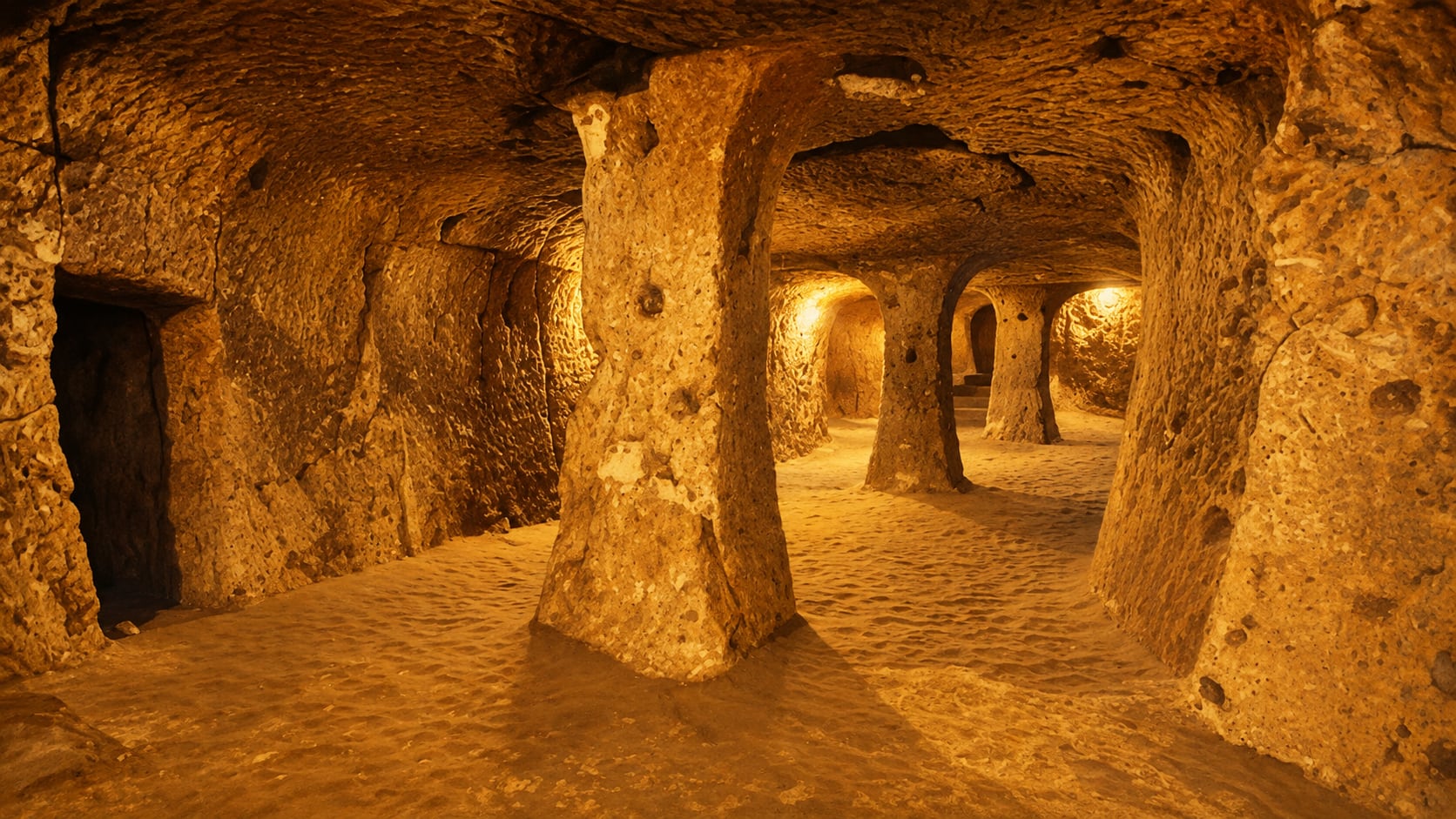 Derinkuyu Underground City çizimi, Nevşehir