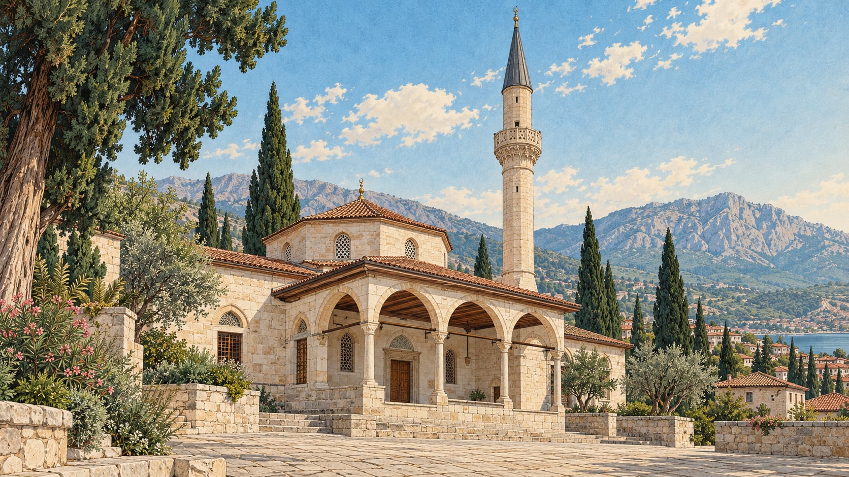 Devlethan Mosque çizimi, Isparta