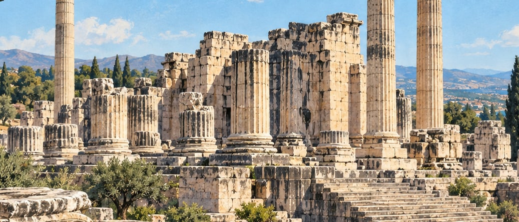 Didim Apollon Temple çizimi, Aydın