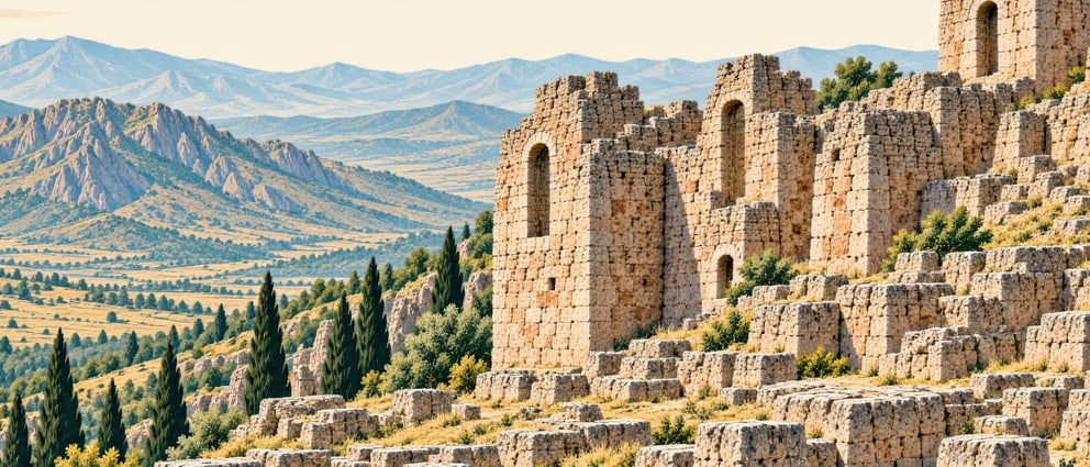 DikizTepe Sebeterias Castle çizimi, Bingöl