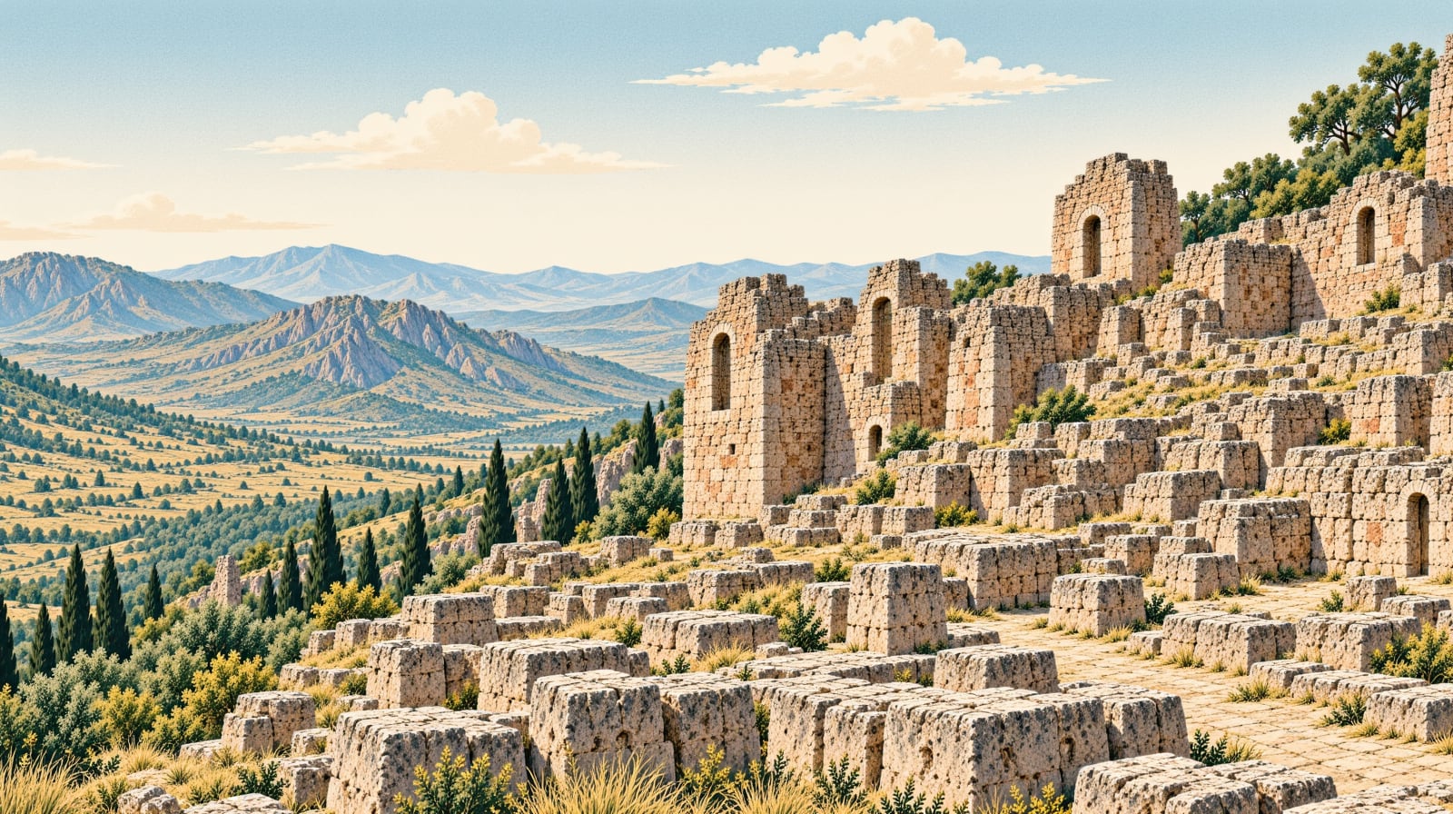 DikizTepe Sebeterias Castle çizimi, Bingöl