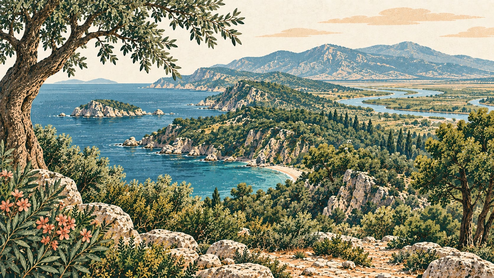 Dilek Y. – B. Menderes D. National Park çizimi, Aydın