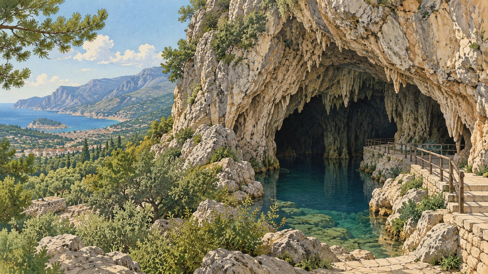 Dim Cave çizimi, Antalya