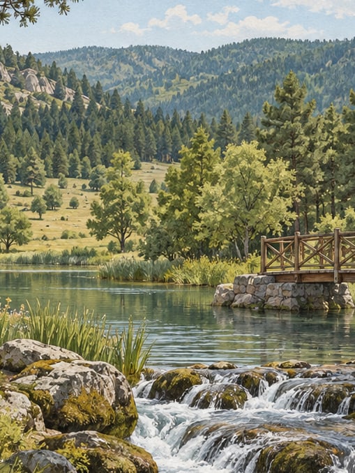 Dinar Pınarlı Nature Park çizimi, Afyonkarahisar