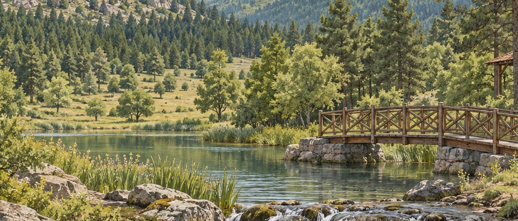 Dinar Pınarlı Nature Park çizimi, Afyonkarahisar