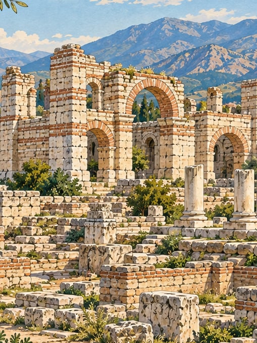 Dionysopolis Antik Kent çizimi, Denizli