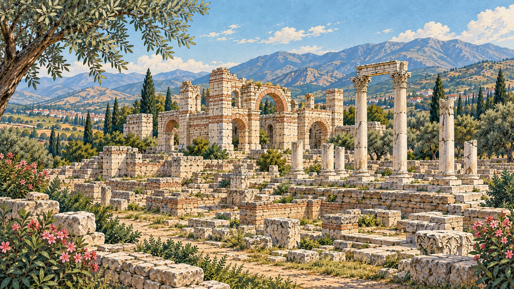 Dionysopolis Antik Kent çizimi, Denizli