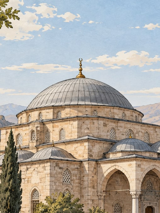 Ilustración: Mezquita de Dışarı / Mezquita de Çelebi Hüsamettin, Niğde