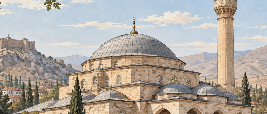 Dışarı Mosque / Çelebi Hüsamettin Mosque çizimi, Niğde
