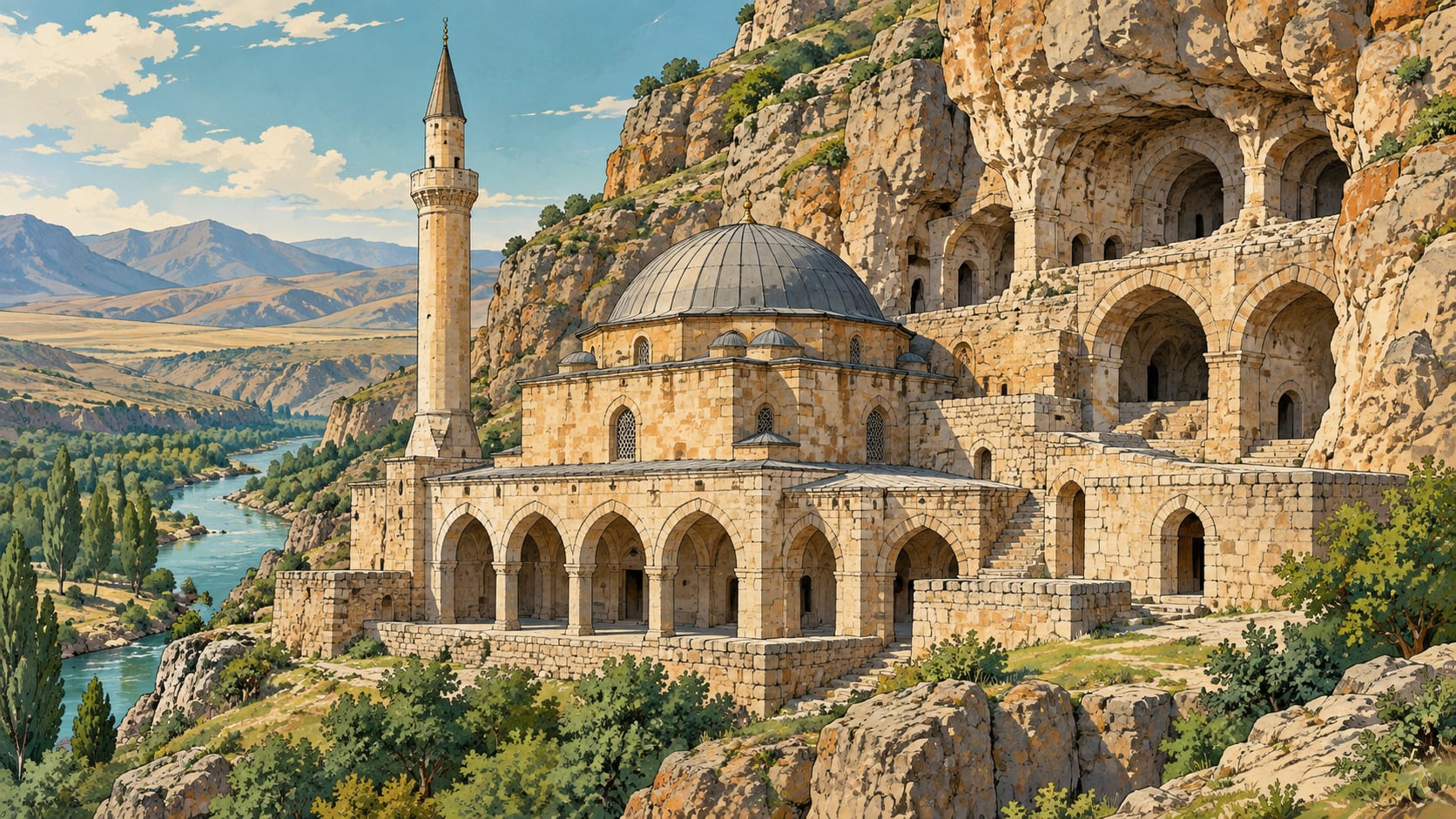 Divin Gate Rock Masjid çizimi, Kars