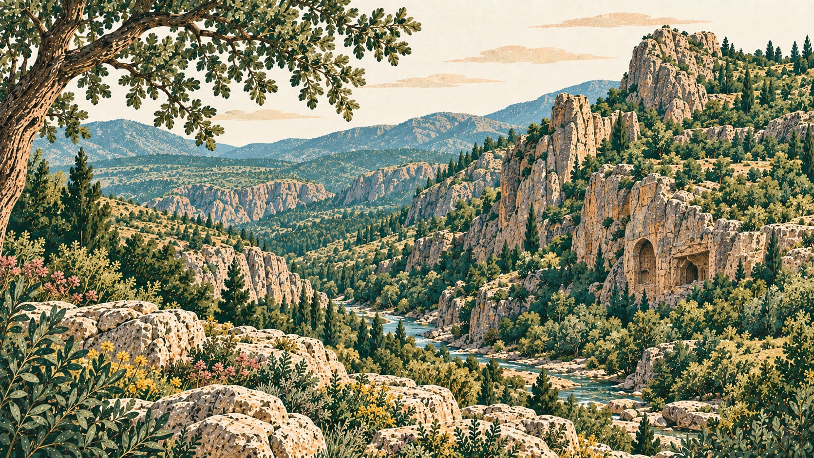 Divriği National Park çizimi, Sivas