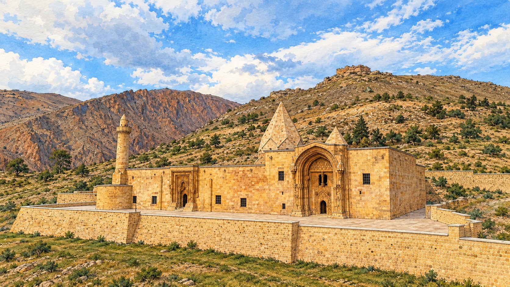 Great Mosque and Hospital of Divriği çizimi, Sivas