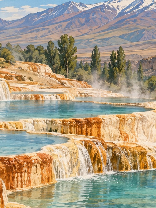 Diyadin Hot Springs çizimi, Ağrı