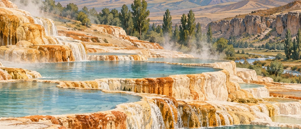 Diyadin Hot Springs çizimi, Ağrı