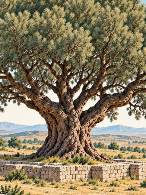 Doğanlı Plane Tree Natural Monument çizimi, Adıyaman