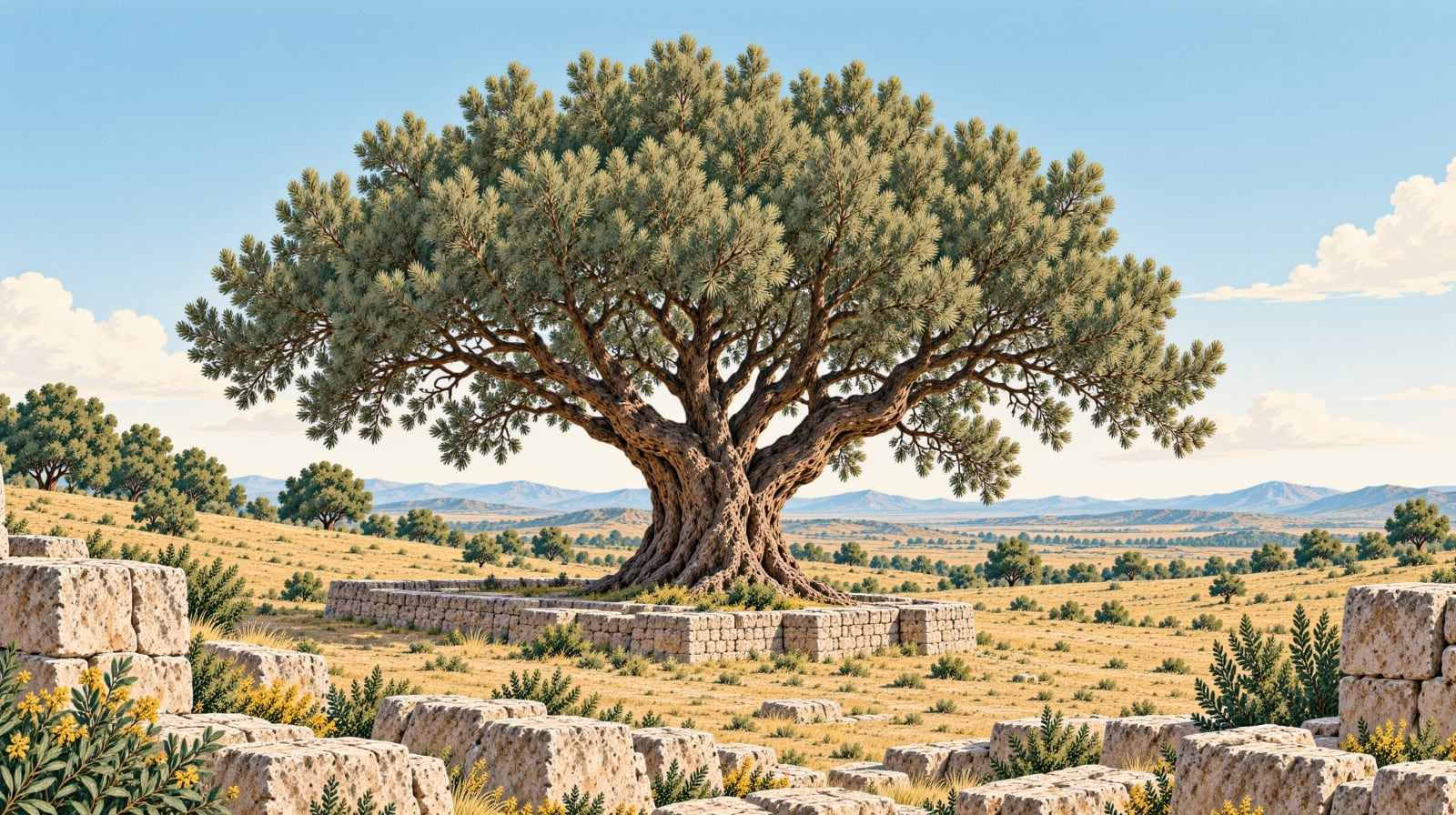 Doğanlı Plane Tree Natural Monument çizimi, Adıyaman