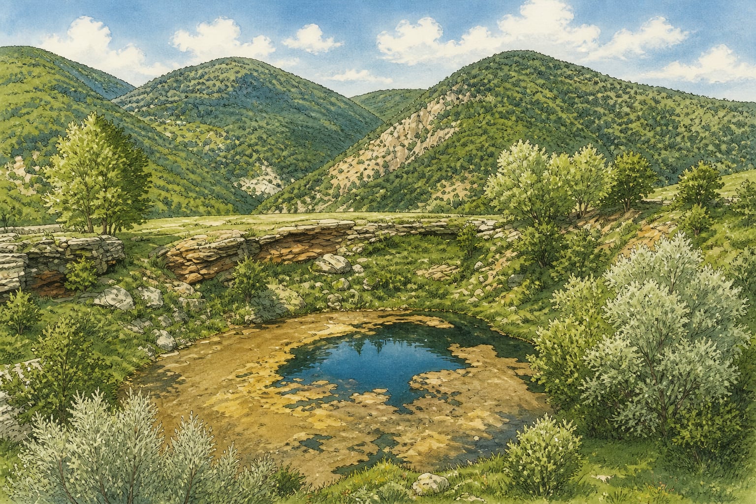 Doğanşar Dipsiz Lake çizimi, Sivas