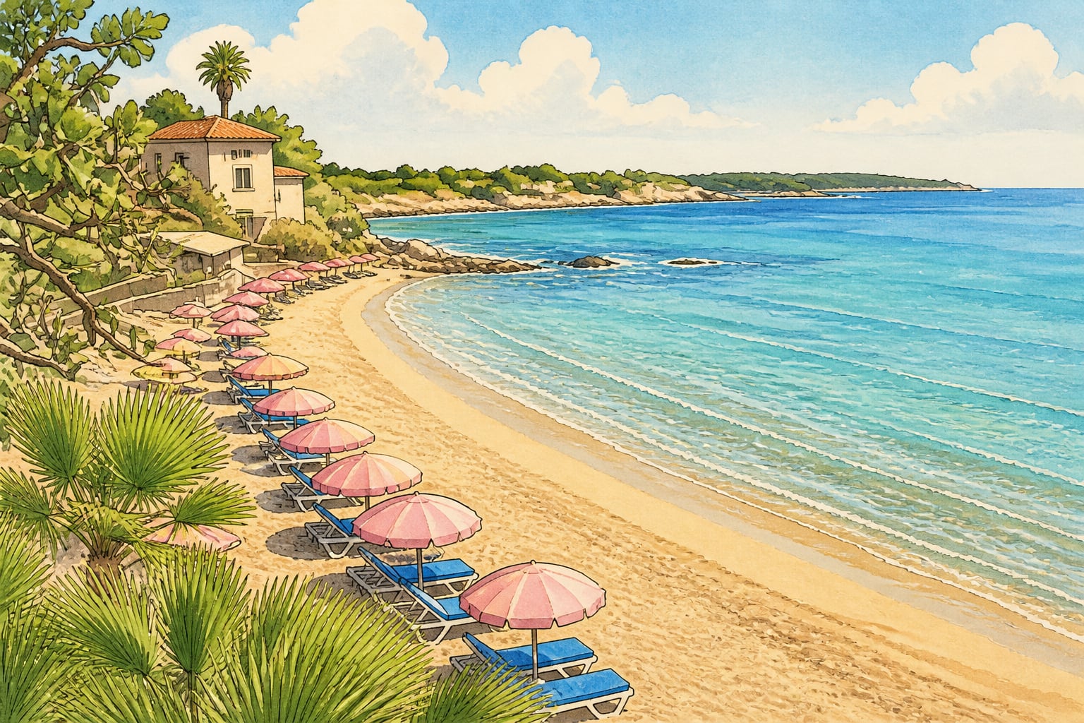 Doğu Beach çizimi, Antalya