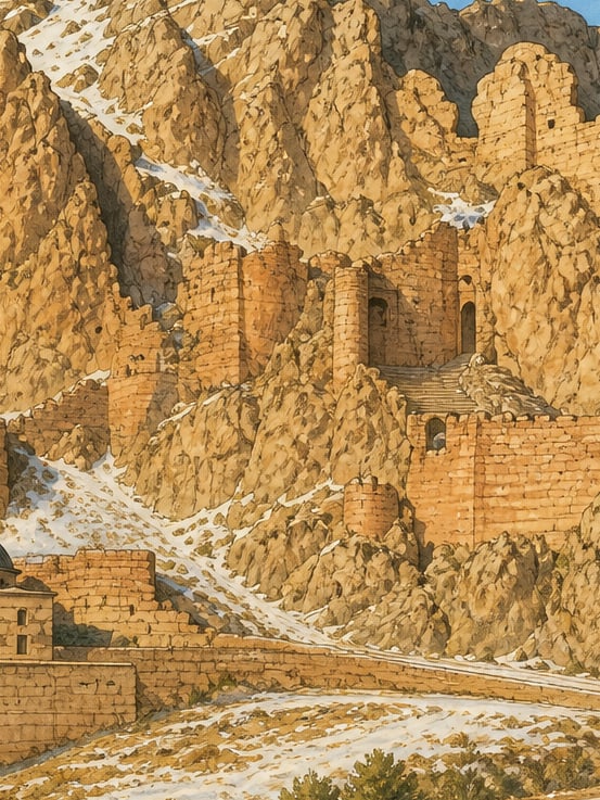 Ilustración: Castillo de Doğubayazıt, Ağrı