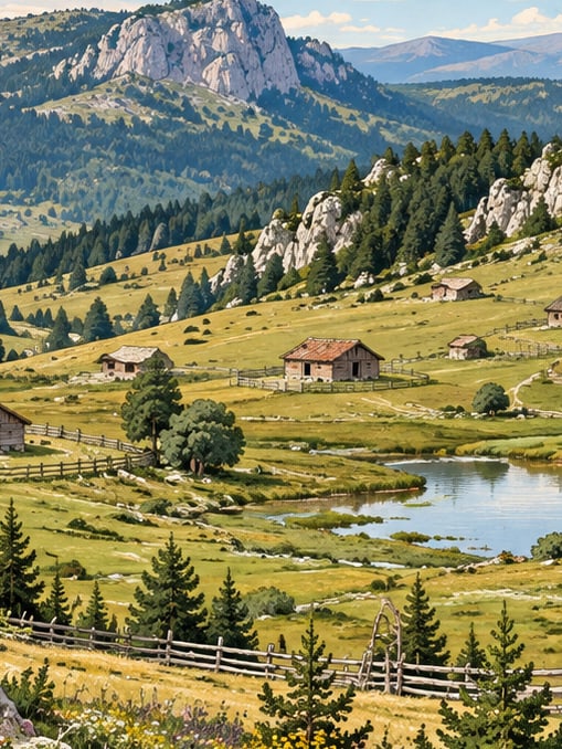 Dokuzkardeşler Pine Natural Monument çizimi, Çankırı