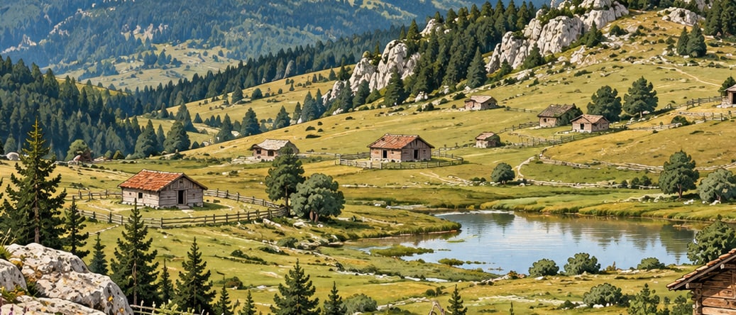 Dokuzkardeşler Pine Natural Monument çizimi, Çankırı