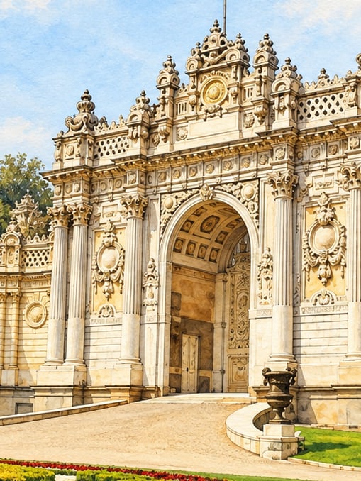 Dolmabahçe Palace çizimi, İstanbul