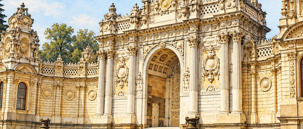 Dolmabahçe Palace çizimi, İstanbul