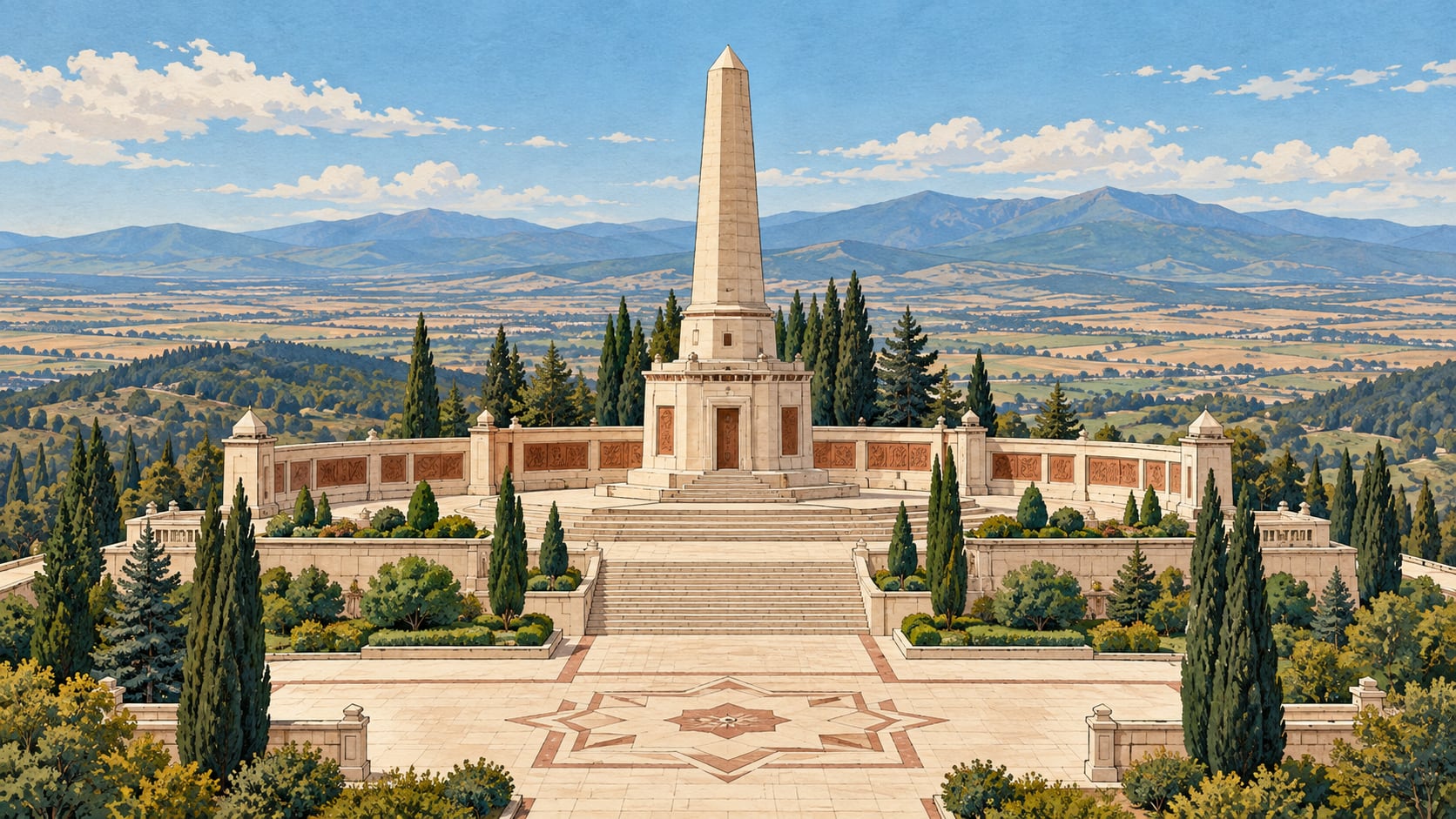 Dumlupınar Martyrs' Cemetery çizimi, Kütahya