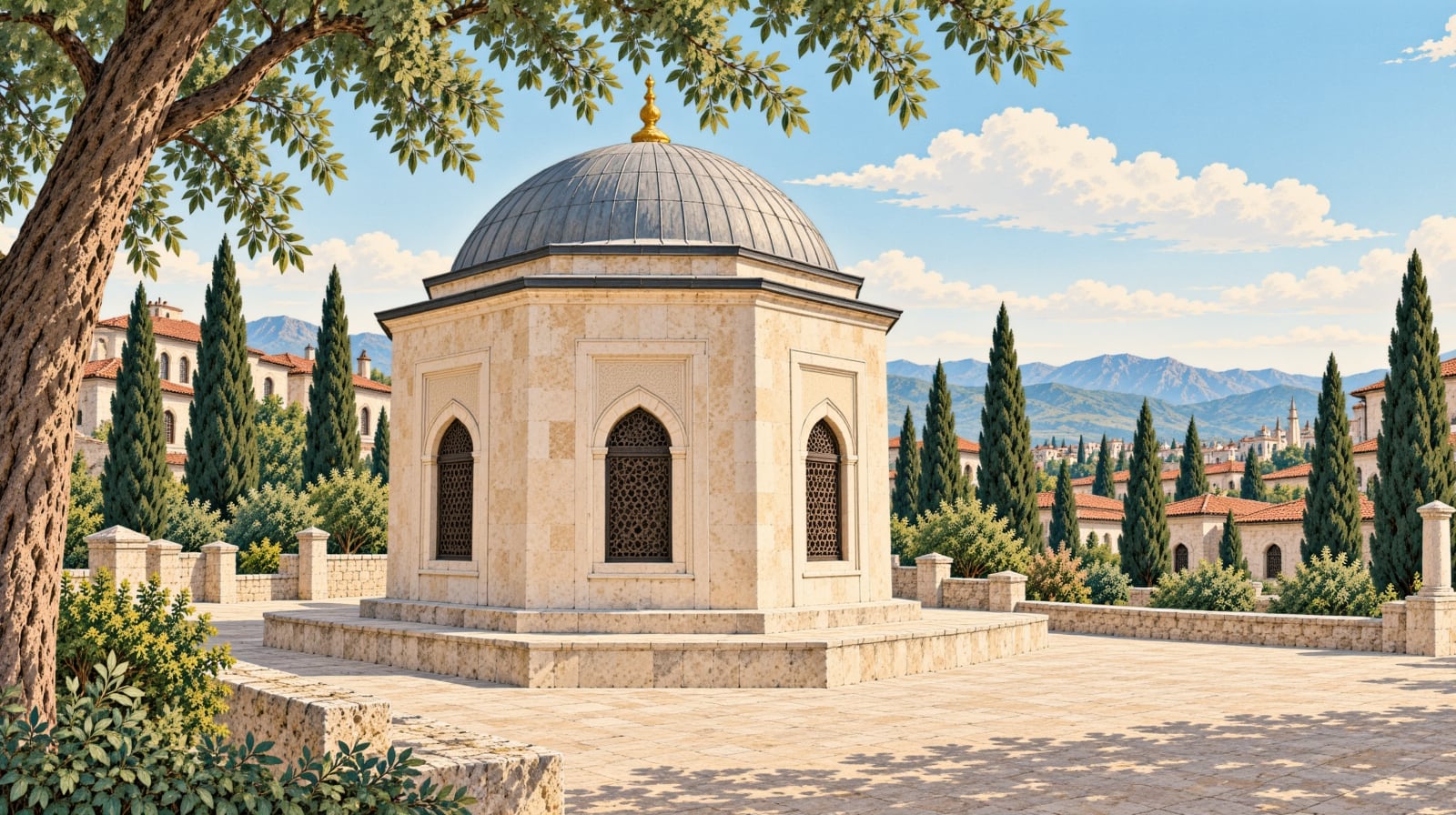 Ebu Eyyub el-Ensari Tomb (Hz.Halid bin Zeyd) çizimi, İstanbul